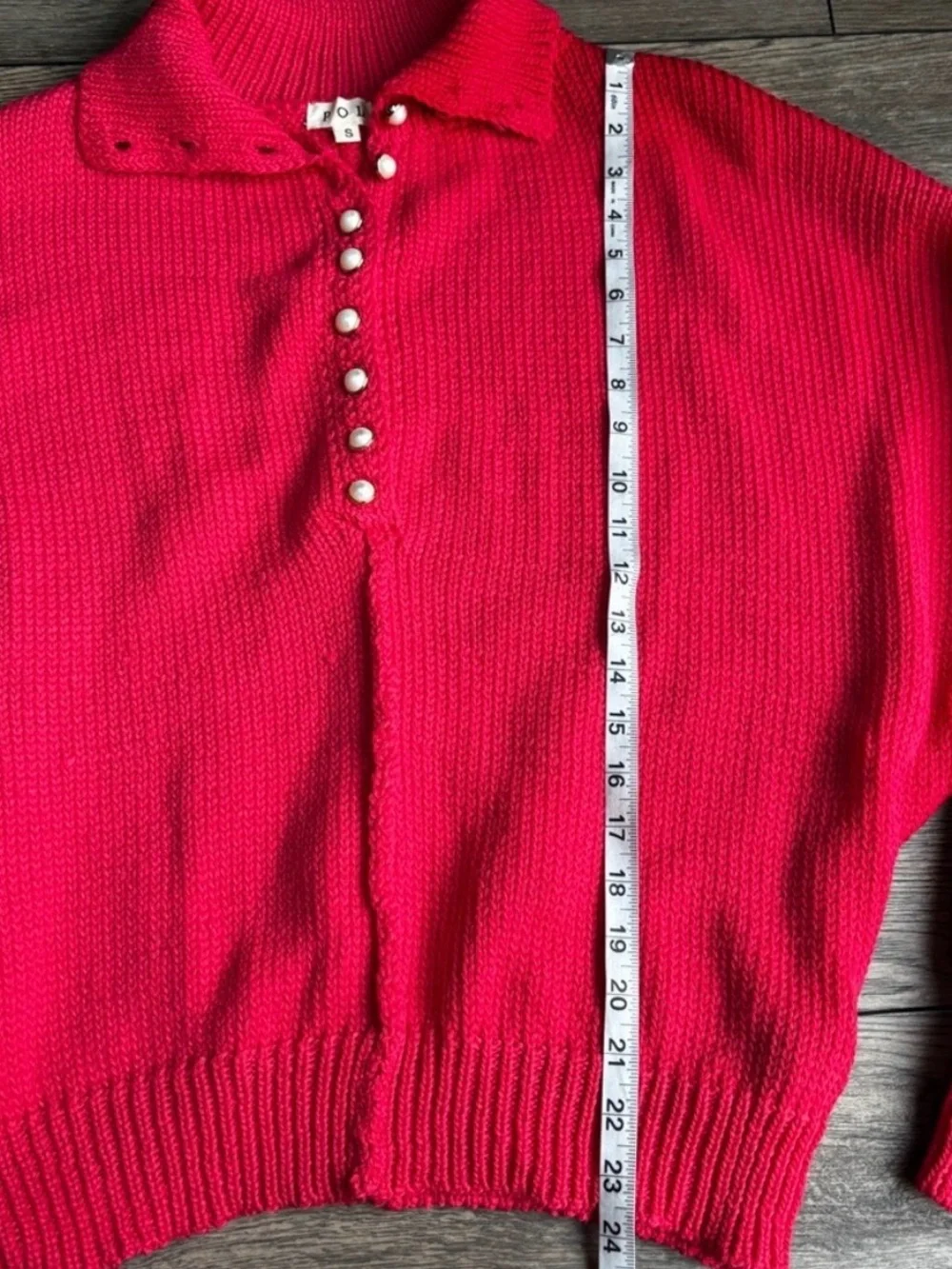 POL Pearl Button Mock Neck Oversized Sweater NWOT | Hot Pink | Size Small